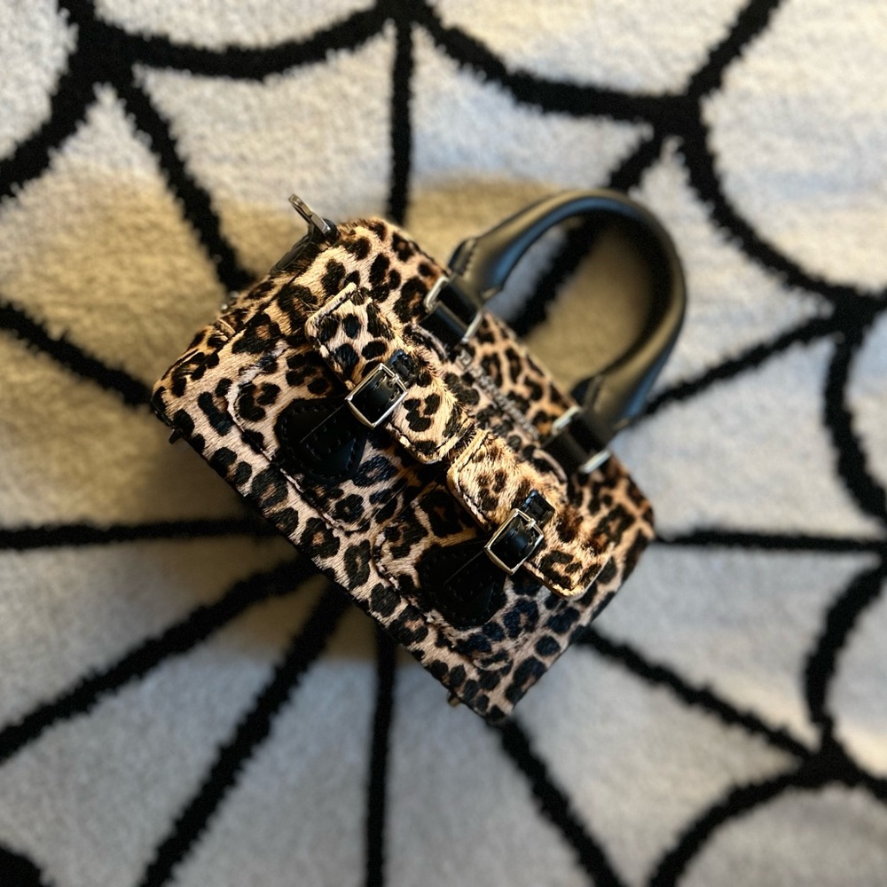 Dr. Martens leopard mini top handle bag